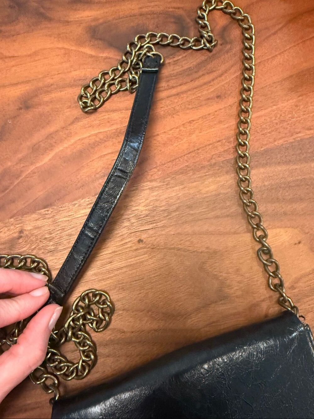Steve Madden | Bags | Vintage Steve Madden Womens Black Chain Strap ...